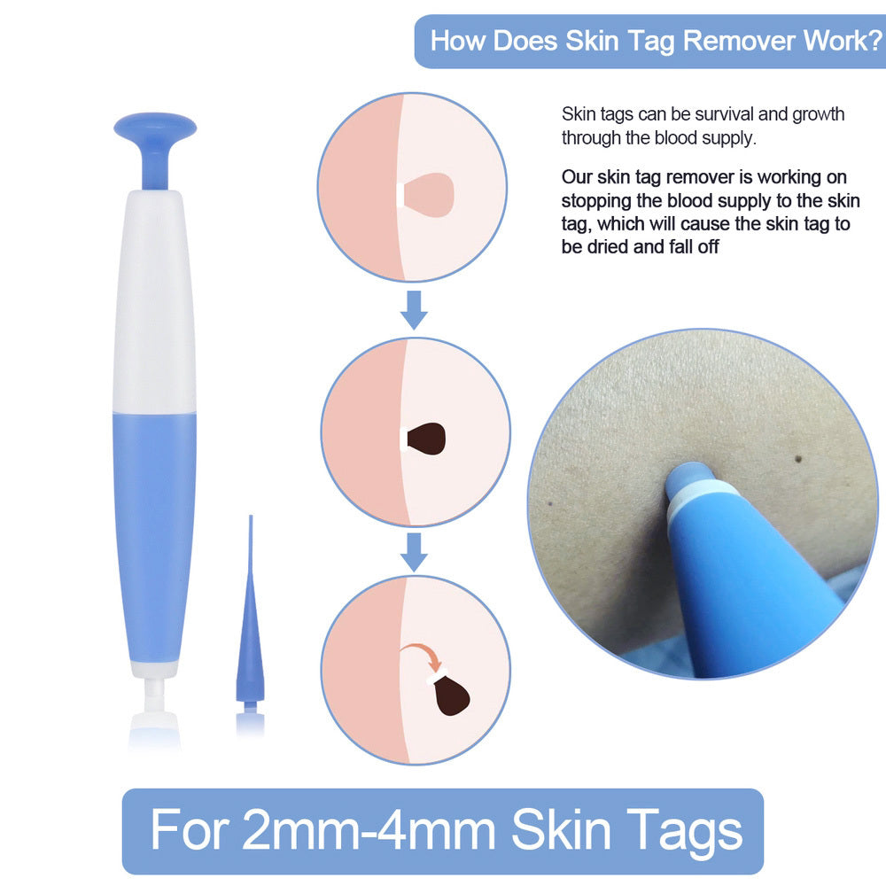 مجموعة إزالة علامات الجلد للاستخدام المنزلي، مزيل الثآليل الصغيرة، أداة علاج علامات الجلد سهلة التنظيف، أداة العناية بالبشرة