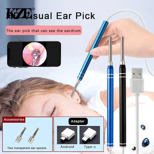 _Smart Visual Earpick Endoscope Spoon Ear Cleaner Camera Otoscope Ear Wax Remover Earwax Removal Tool Support Android PC Type-c
