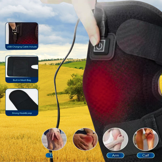 _Electric Knee Heating Pad USB Heated Knee Brace Support for Arthritis Joint Old Cold Leg Knee Warmer